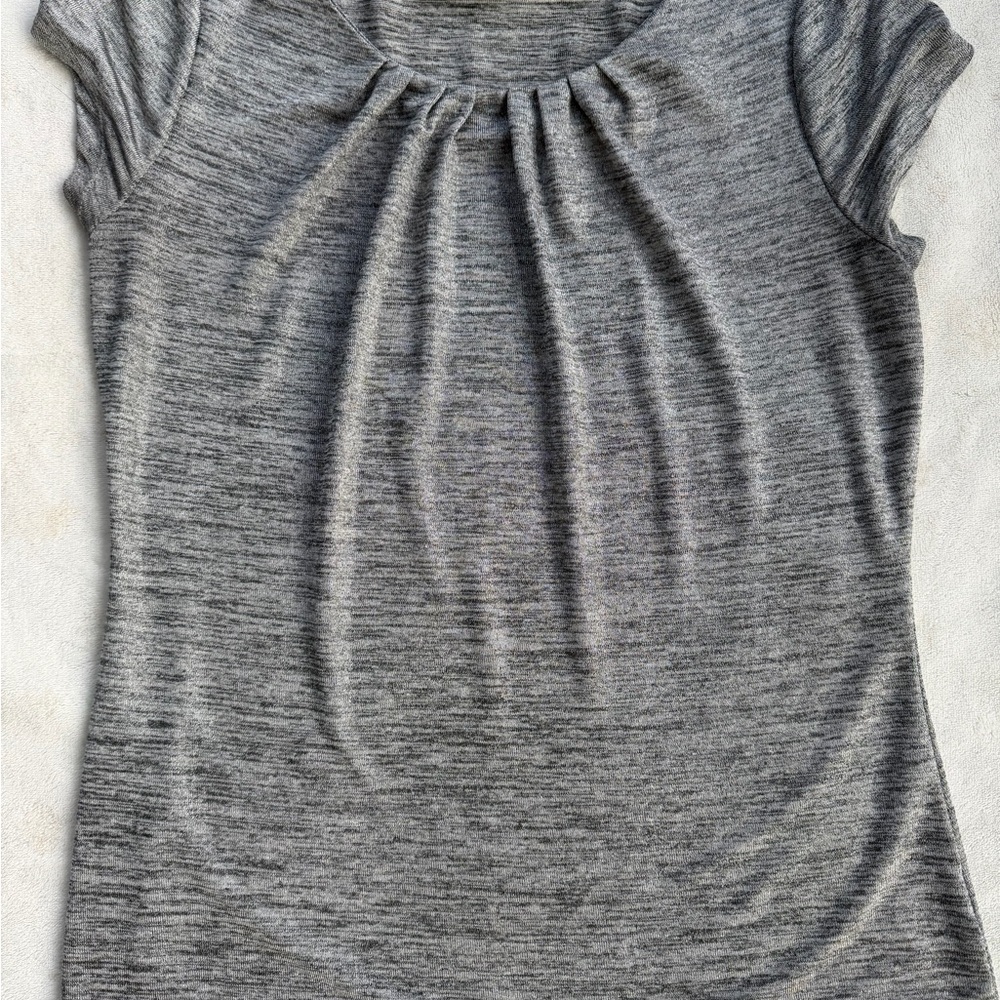 Worthington Heather Gray Short Sleeve Top